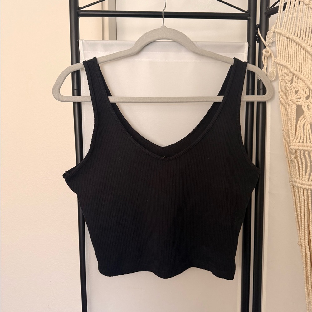 Hollister Black Ribbed Tank Top